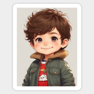 adorable cute boy. Sticker